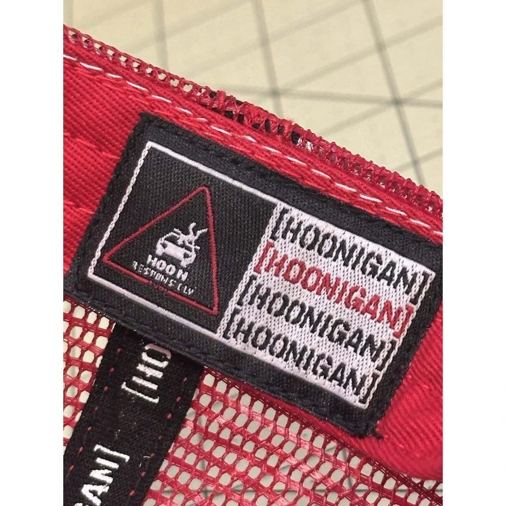 Vintage Hoonigan Chopsticks Red Mesh‎ Trucker SnapBack Hat